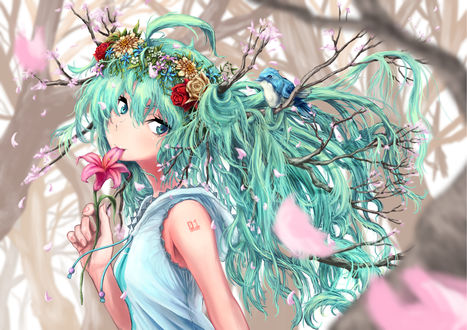 Обои на рабочий стол Vocaloid Hatsune Miku / Вокалоид Хатсуне Мику