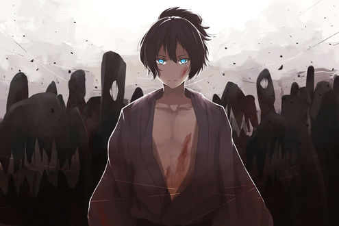 Обои на рабочий стол Ято из аниме Бездомный бог / Noragami