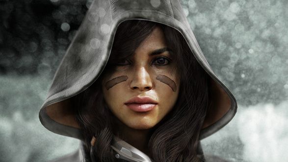 Обои на рабочий стол Девушка в капюшоне, героиня серии игр Killzone