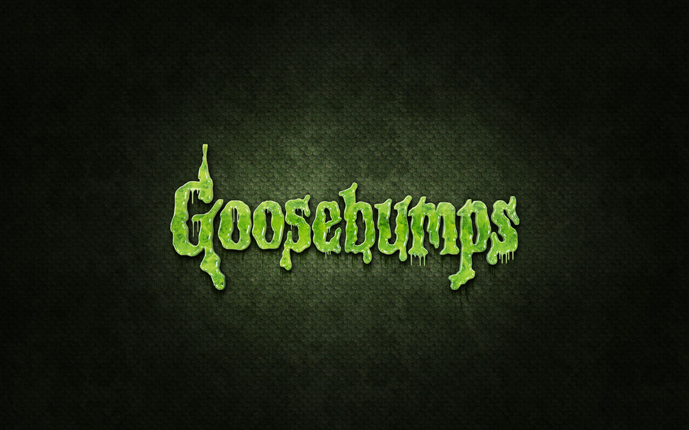 Обои для рабочего стола Зеленая надпись Goosebumps / Мурашки