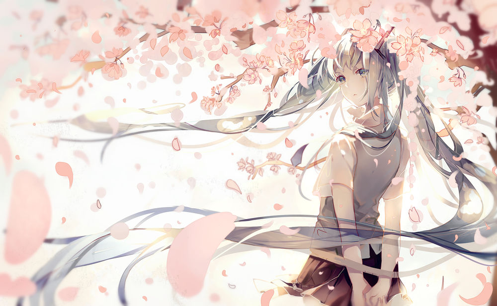 Обои для рабочего стола Vocaloid Hatsune Miku / Вокалоид Хатсуне Мику