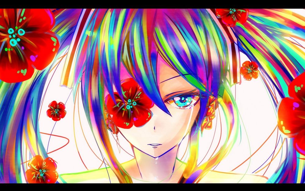 Обои для рабочего стола Vocaloid Hatsune Miku / Вокалоид Хатсуне Мику