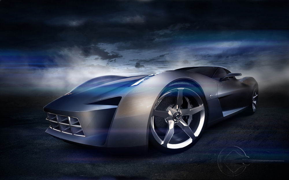 Обои для рабочего стола Автомобиль марки Chevrolet Corvette Stingray