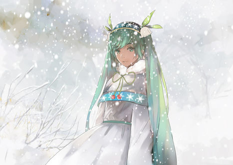 Обои на рабочий стол Vocaloid Hatsune Miku / Вокалоид Хатсуне Мику
