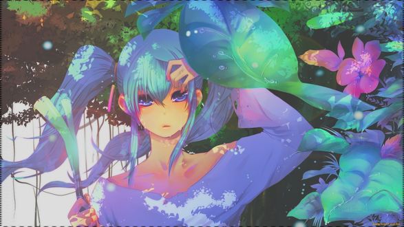 Обои на рабочий стол Вокалоид Мику Хатсуне / Vocaloid Miku Hatsune