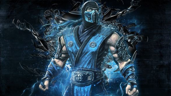Обои на рабочий стол Саб-Зиро из компьютерной игры Mortal Kombat Mythologies: Sub-Zero