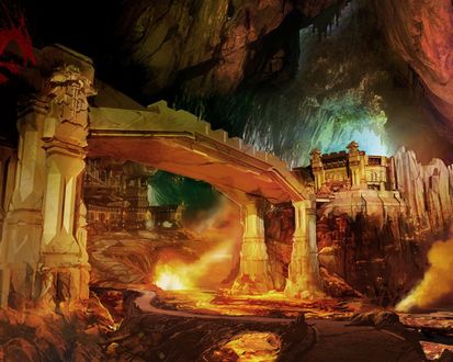 Обои на рабочий стол Панорама города Орзамар из игры DAO