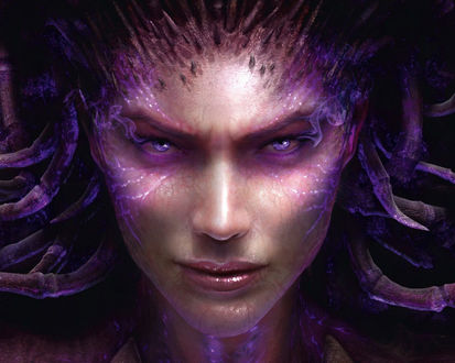 Обои на рабочий стол Королева Клинков из игры StarCraft