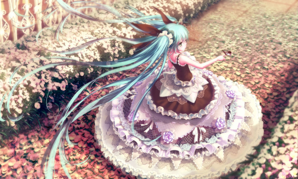 Обои для рабочего стола Vocaloid Hatsune Miku / Вокалоид Хатсуне Мику