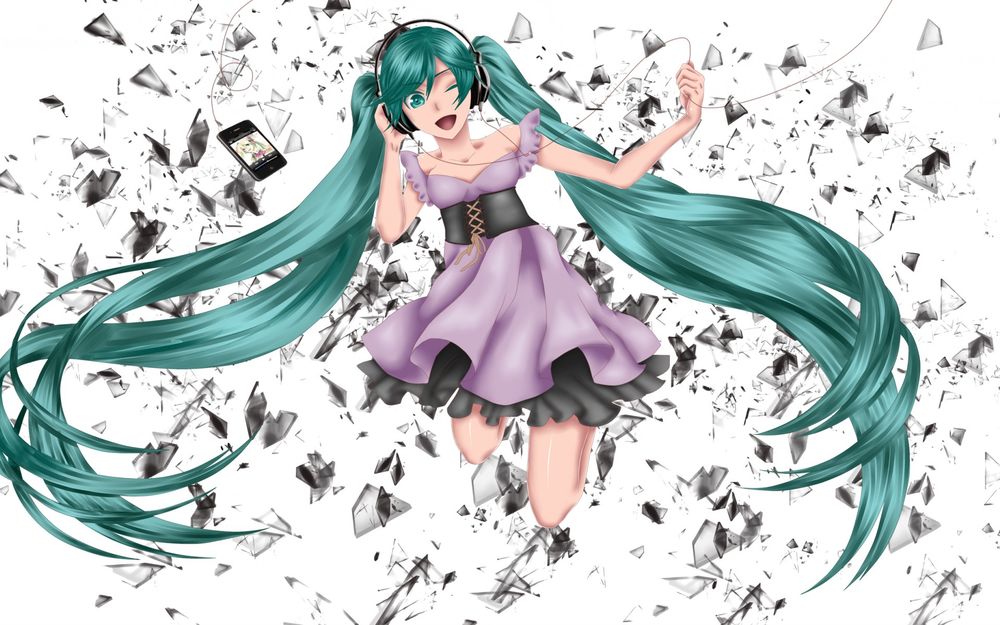 Обои для рабочего стола Vocaloid Hatsune Miku / Вокалоид Хатсуне Мику