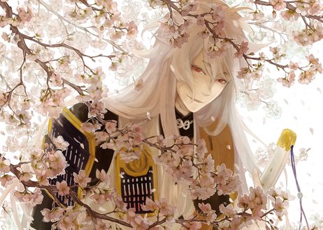 Обои на рабочий стол Кogitsunemaru / Когитсунэмару из игры Тouken Ranbu
