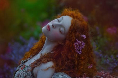 Обои на рабочий стол Девушка с рыжими волосами, ву Agnieszka Lorek