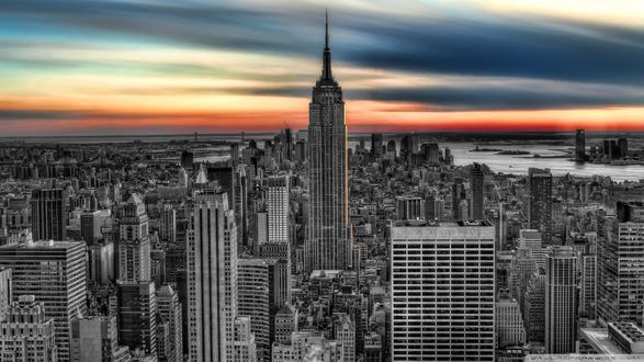 Обои на рабочий стол Empire State Building, в каменных джунглях Нью-Йорк / New York, США / USA