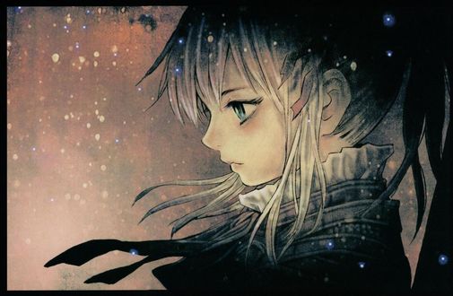 Обои на рабочий стол Sylvette Suede / Девочка с хвостиком и голубыми глазами из аниме и манги Tegami Bachi / Letter Bee / Почтовая пчела / Пчелиная почта