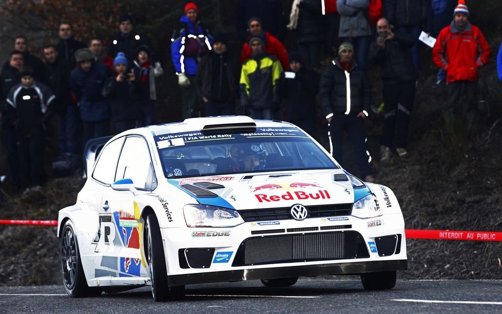 Обои для рабочего стола Авто Volkswagen polo wrc на спецучастке
