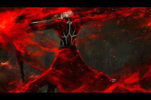 Обои на рабочий стол Арчер / Archer из аниме Судьба: Начало / Fate / Zero, art by NanFe