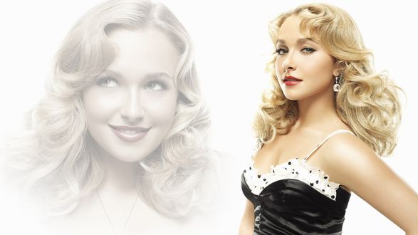 Обои на рабочий стол Hayden Leslie Panettiere / Хейден Лесли Панеттьер - американская актриса и певица, в черном платье