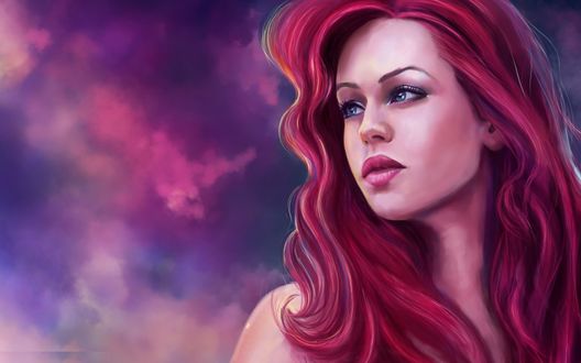 Обои на рабочий стол Ариель / Ariel героиня из мультфильма Русалочка / Tthe little mermaid
