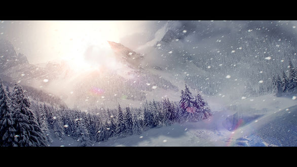 Обои на рабочий стол Зимние горы / Winter mountains by janvavrusa on DeviantArt