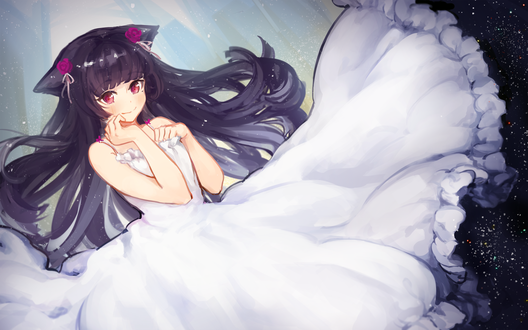 Обои на рабочий стол Ruri Gokou / Рури Гоко из аниме Ore no Imouto ga Konna Kawaii Wake ga Nai / Ну не может моя сестра быть такой милой c неко-ушками