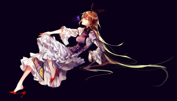 Обои на рабочий стол Юкари Якумо / Yukari Yakumo из игры Проект Восток / Touhou Project