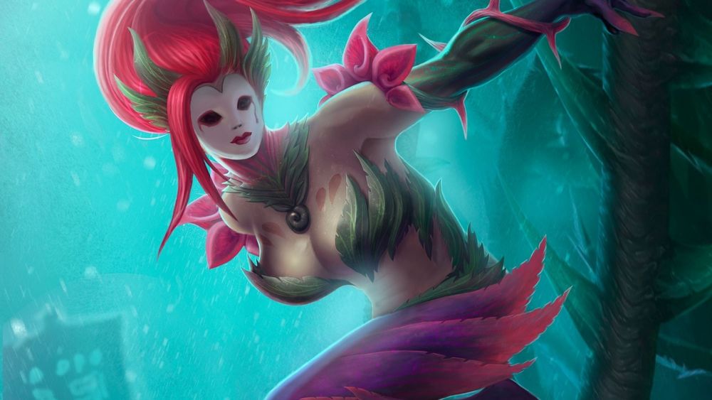 Обои для рабочего стола Девушка в маске / league of legends, zyra