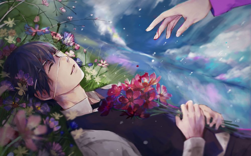 Обои для рабочего стола Ken Kaneki / Кен Канеки из аниме Tokyo Ghoul / Токийский Гуль