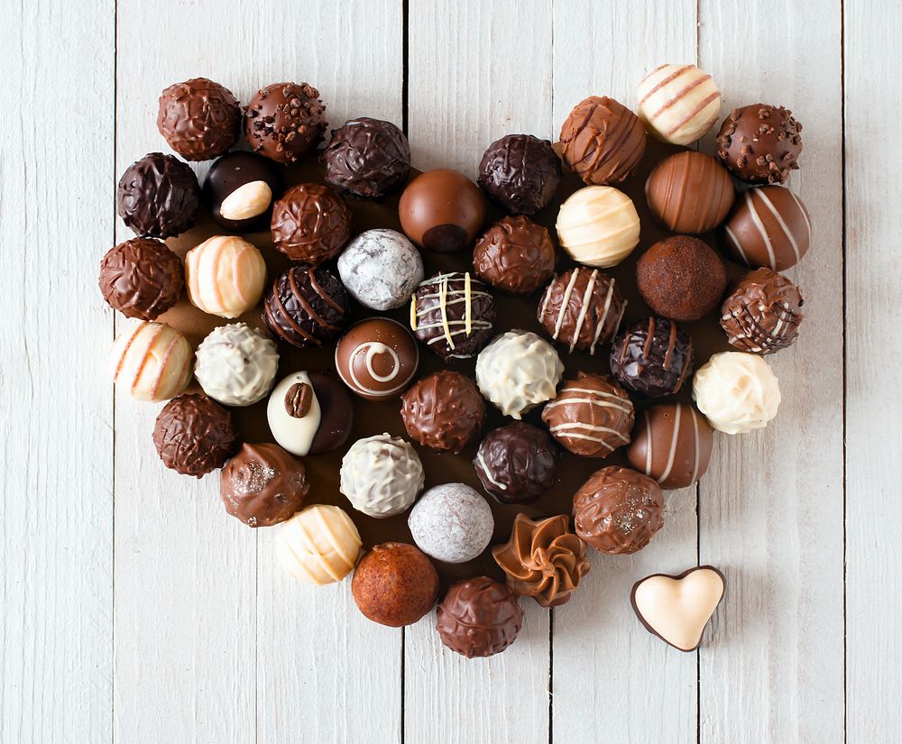 Шоколад в форме сердца