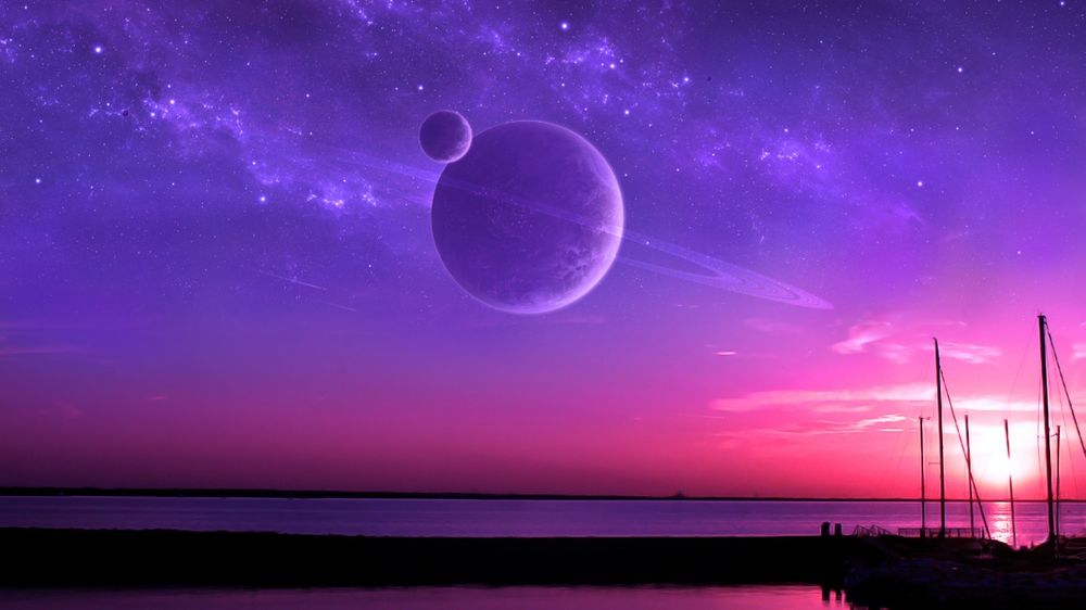 Фиолетовый космос фон
