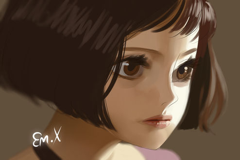 Обои на рабочий стол Работа leon the professional / Леон профессионал, Natalie Portman / Натали Портман в роли Матильды Ландо / Mathilda Lando, by fanyazi