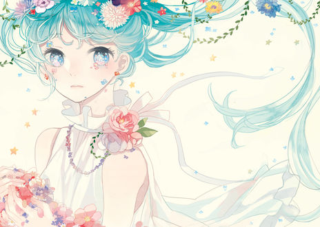 Обои на рабочий стол Vocaloid Hatsune Miku / Вокалоид Хатсуне Мику