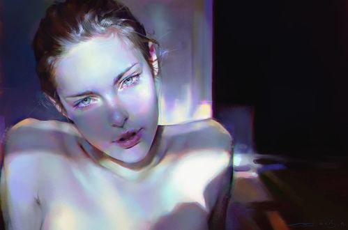 Обои на рабочий стол Красивая девушка, ву Yanjun Cheng Art