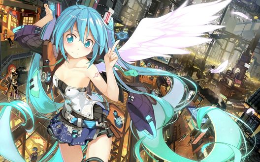 Обои на рабочий стол Vocaloid Hatsune Miku / Вокалоид Хатсуне Мику