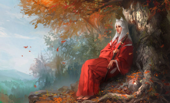 Обои на рабочий стол Инуяша / InuYasha из аниме InuYasha / Пес демон-хранитель