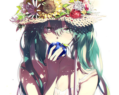 Обои на рабочий стол Vocaloid Miku Hatsune / Вокалоид Мику Хатсуне