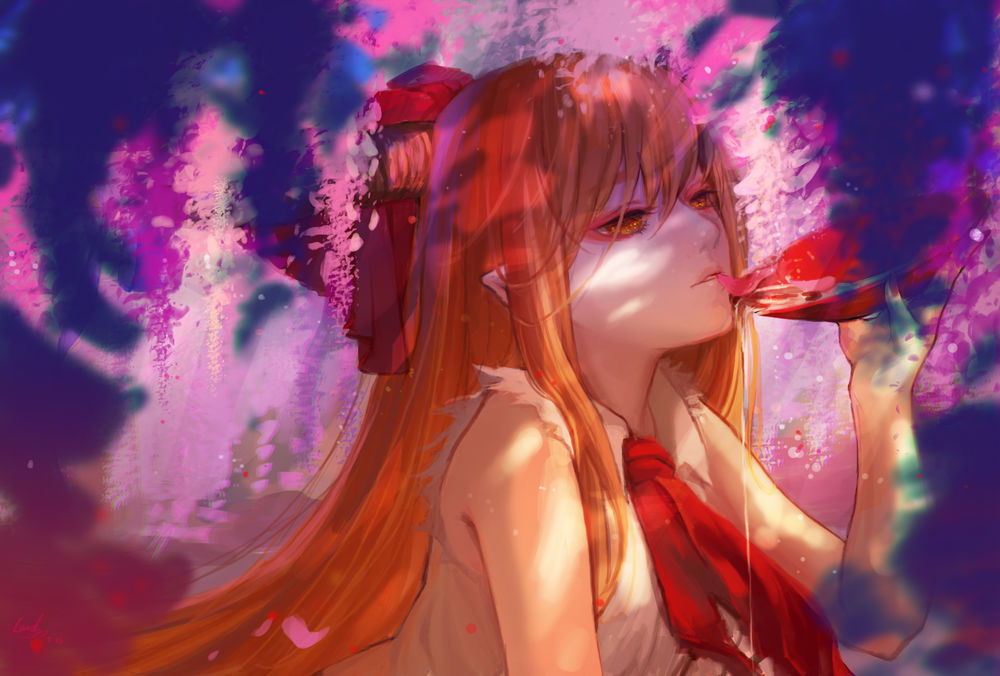 Обои для рабочего стола Ibuki Suika / Суйка Ибуки из игры Проект Восток / Touhou Project