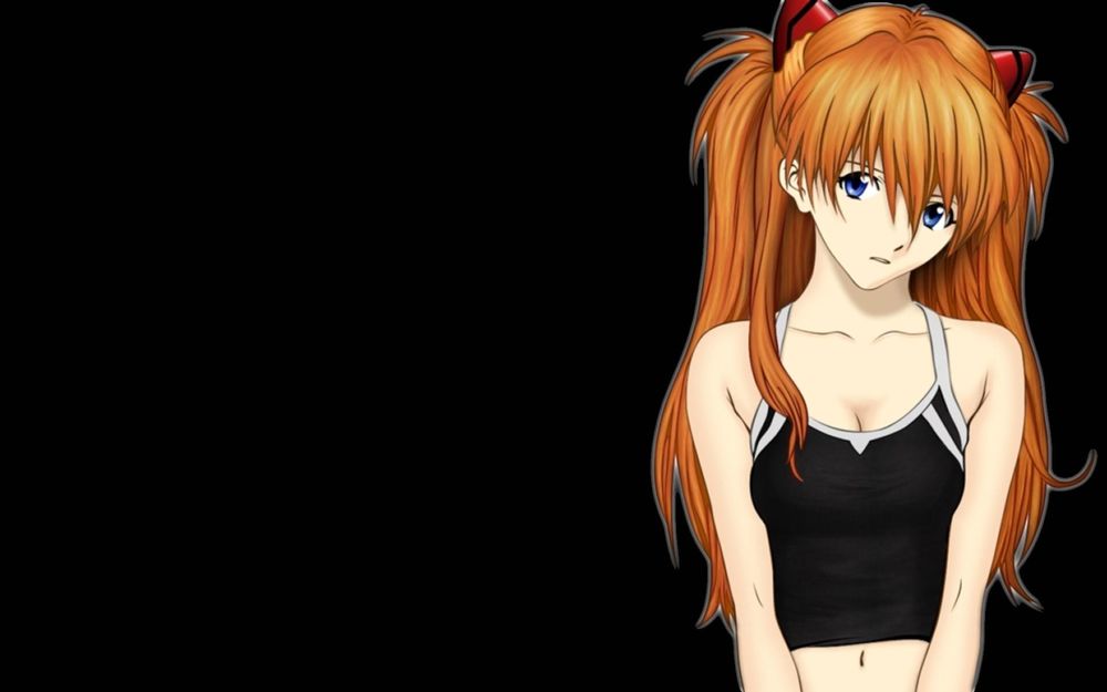 Обои для рабочего стола Сорью Аска Лэнгли / Asuka Langley Soryu из аниме Евангелион / Evangelion