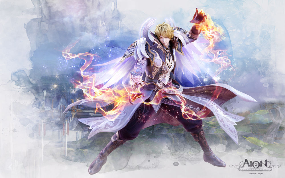 Обои для рабочего стола Волшебник из игры Aion