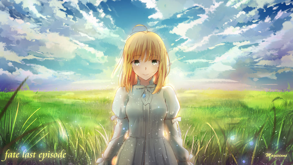 Обои для рабочего стола Сейбер / Saber из аниме Судьба: Начало / Fate / Zero