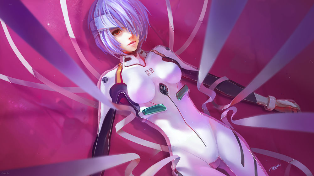 Обои для рабочего стола Рей Аянами / Ayanami Rei из аниме Евангелион / Evangelion