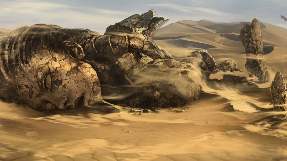 Обои для рабочего стола Сломанная статуя Кериган из игры StarCraft