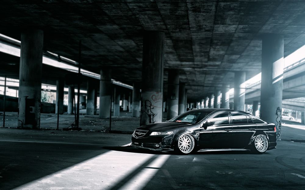 Обои для рабочего стола HONDA Acura под эстакадой
