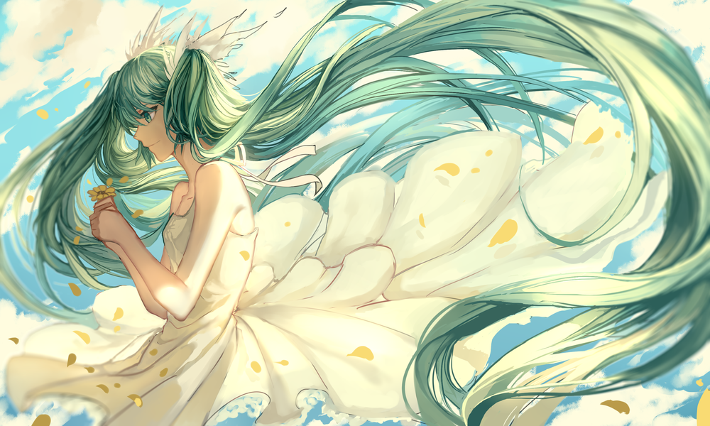 Обои для рабочего стола Vocaloid Miku Hatsune / Вокалоид Мику Хатсуне