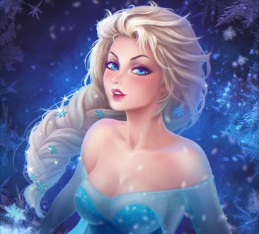 Обои на рабочий стол Elsa frozen / ледяная Эльза, by prywinko