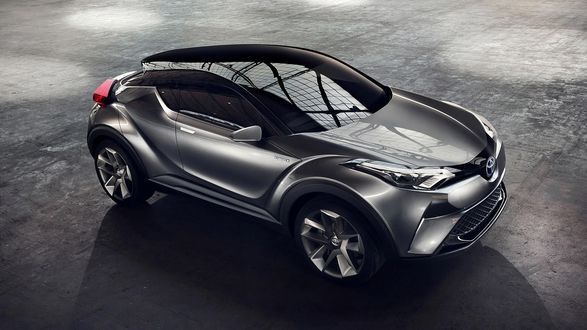 Обои на рабочий стол Toyota, C-HR, concept, автомобиль черного цвета