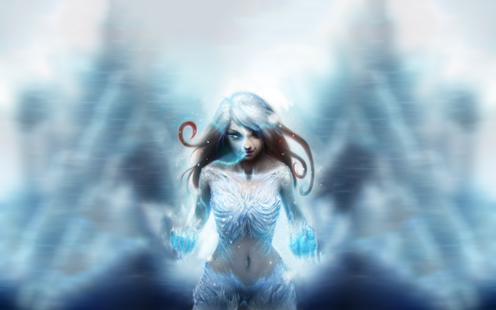 Обои для рабочего стола Лиссандра / Lissandra из игры Лига Легенд / League of Legends