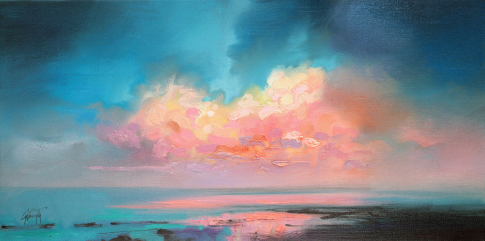 Обои для рабочего стола Розовые облака над водой, by NaismithArt