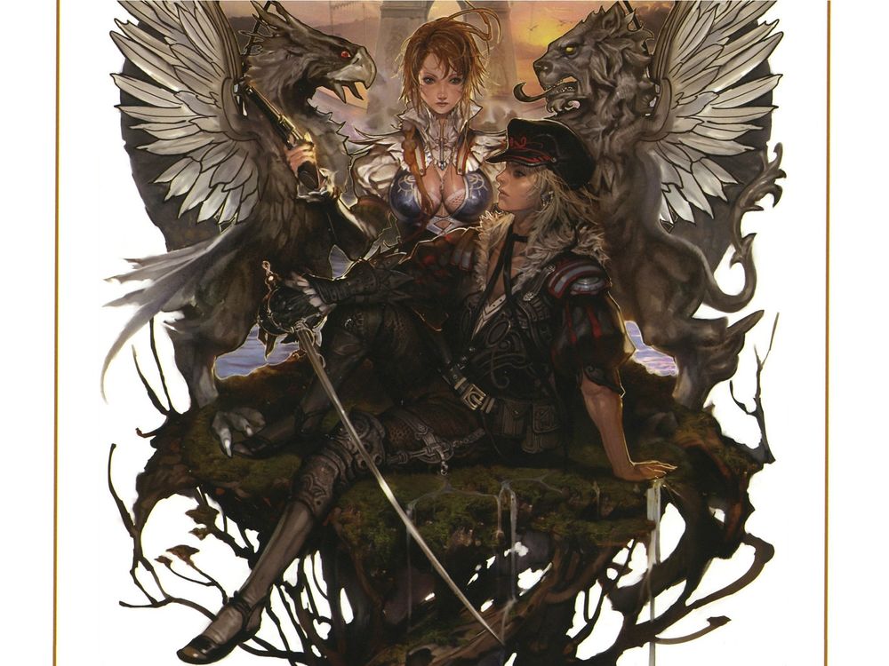 Обои для рабочего стола Fighter и Musketeer, орел и лев, игра Granado Espada, Sword of the New World