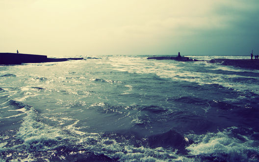 Обои на рабочий стол Волнение на море