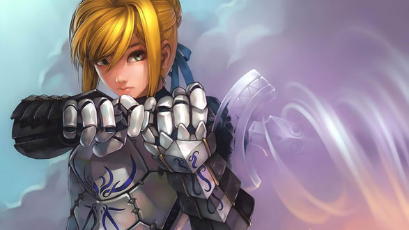 Обои на рабочий стол Saber / Сейбер персонаж из аниме и игры Fate. Stay Night / Судьба. Ночь Прибытия